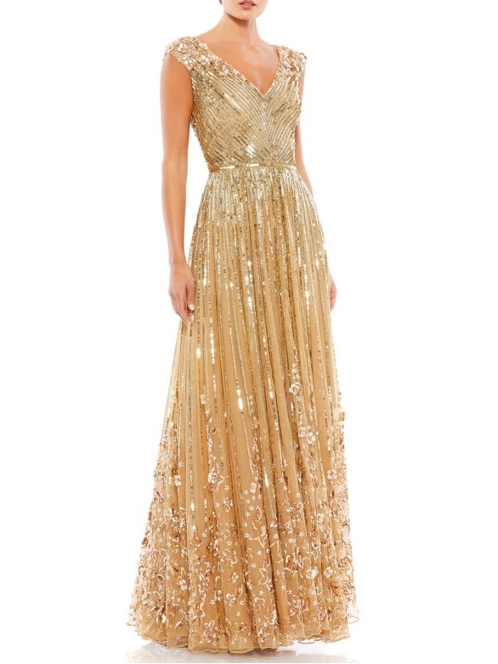 Mac Duggal - Gold Sequins Gown